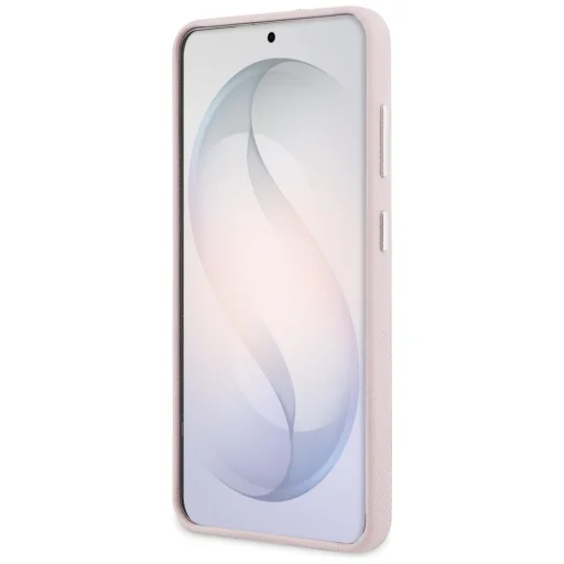 Samsung Galaxy S26 Karl Lagerfeld Grained Signature Kovové živičné logo ružový kryt - 5