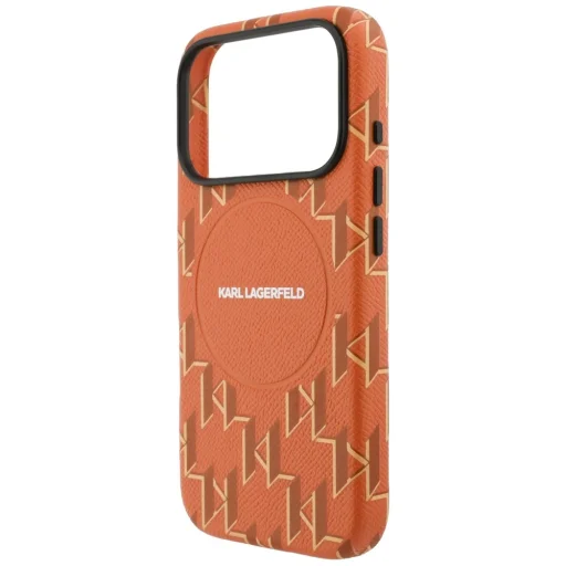 iPhone 17 Pro Karl Lagerfeld Monogram logo kryt MagSafe oranžový - 6