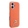 Karl Lagerfeld PU Karl és Choupette Fej Pin MagSafe iPhone 17 tok Narancs tok thumbnail