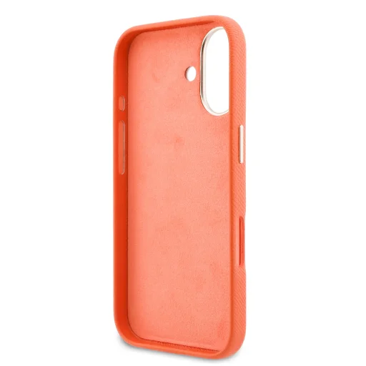 Guess PU Resin Logo kryt iPhone 17 oranžový - 6
