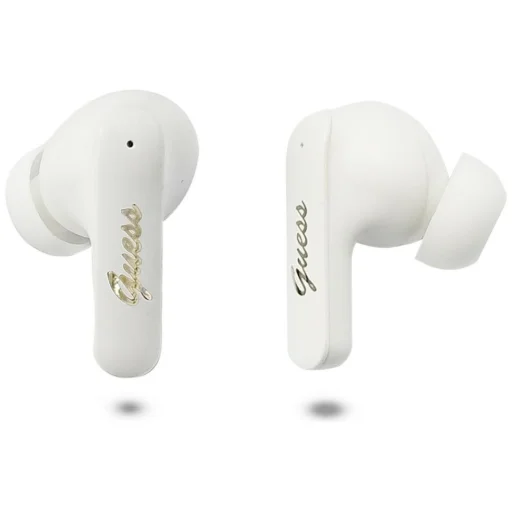 Biele Guess Script Metal Logo TWS bezdrôtové slúchadlá - 2