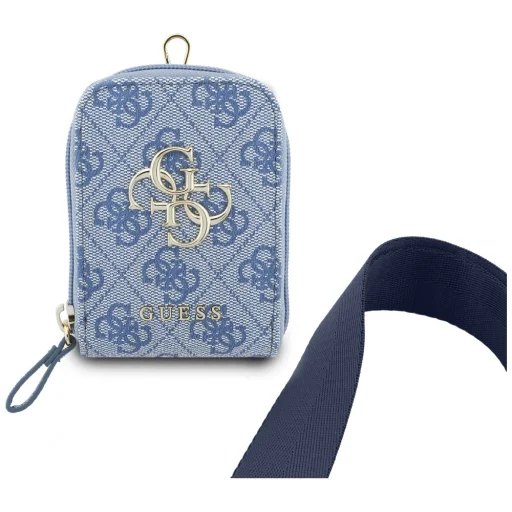 Univerzálna šnúrka s peňaženkou Guess 4G Metal Logo modrá - 3