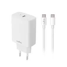 Maxlife MXTC-10-20C PD QC nabíjačka 1x USB-C 20W biela + USB-C - USB-C kábel 20W