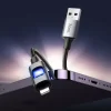 USB-A - Lightning kábel Hoco U144 Led, 18W, 2.4A, 1,2m, čierny thumbnail