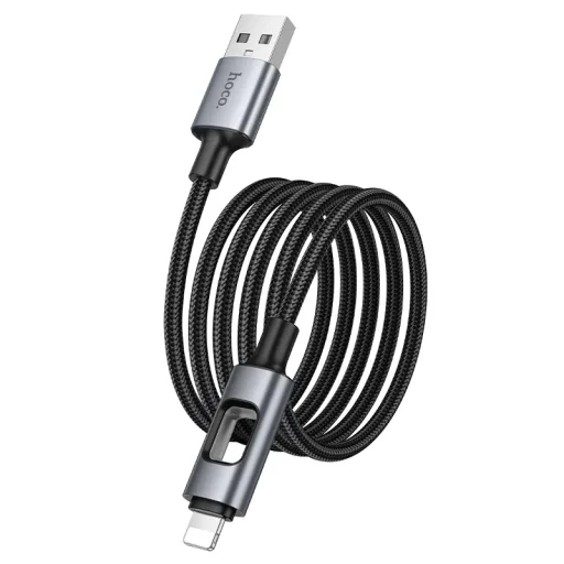 USB-A - Lightning kábel Hoco U144 Led, 18W, 2.4A, 1,2m, čierny - 3