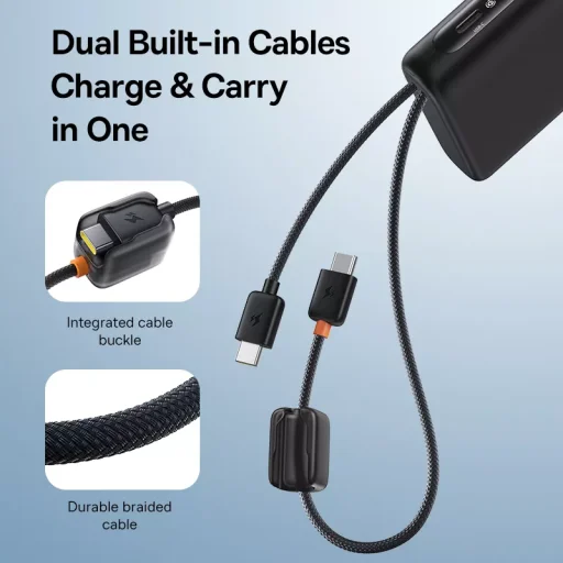 Powerbank Baseus EnerFill FC41, 20000mAh, 100W, QC + PD, Fekete E0028N03 - 6