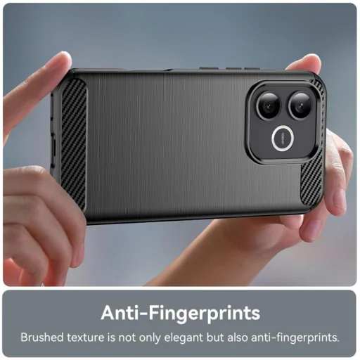 Puzdro Techsuit Carbon Silicone pre Honor 600 Lite čierne - 5