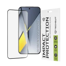 Xiaomi Poco F8 Pro Čierne Techsuit - 111D Celoplošné pokrytie / Celoplošné lepenie Ochranné tvrdené sklo