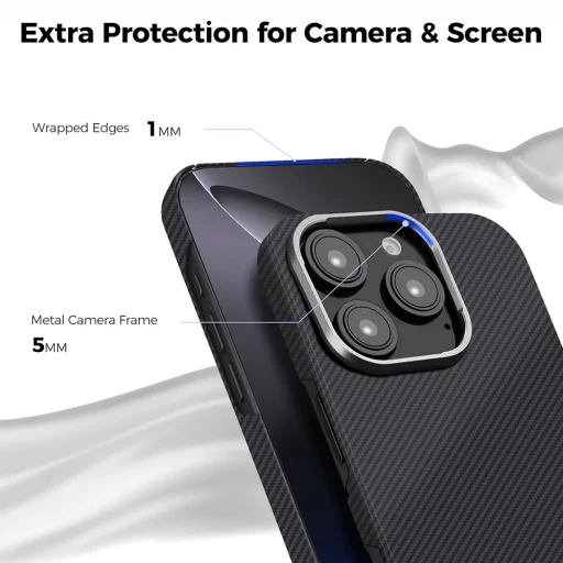 Xiaomi 17 Ultra čierne puzdro Techsuit Aramid Fiber MagSafe - 3