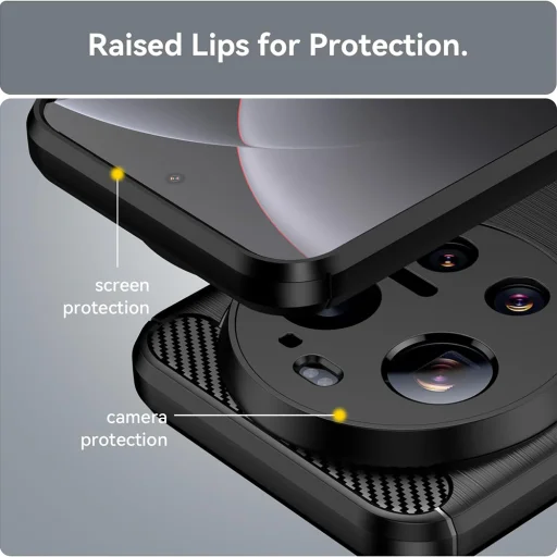 Xiaomi 17 Ultra modré Techsuit Carbon silikónové puzdro - 4