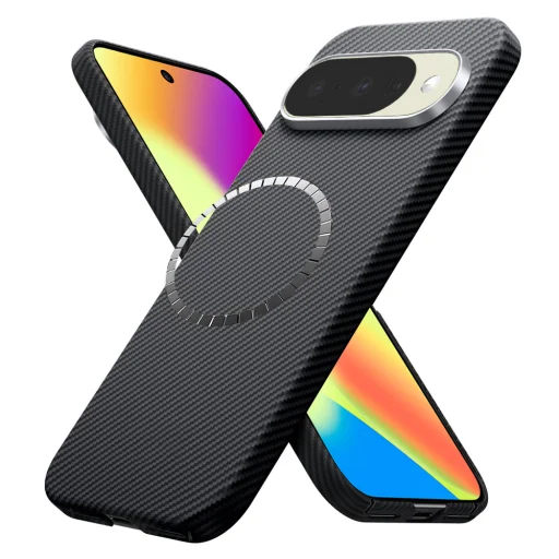 Google Pixel 10 / Pixel 10 Pro čierne puzdro Techsuit z aramidových vlákien MagSafe - 1