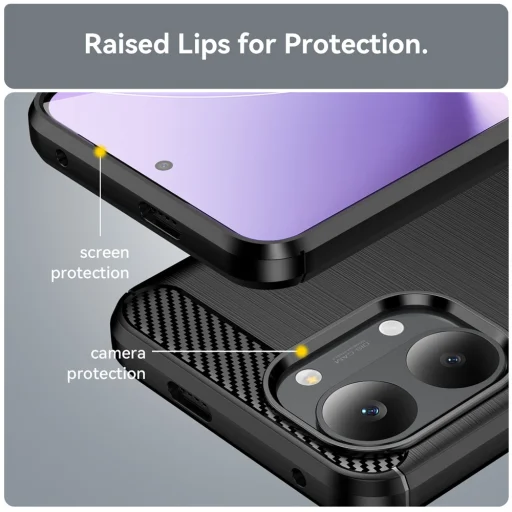 Xiaomi Poco X8 Pro Max čierne puzdro Techsuit Carbon Silicone - 3