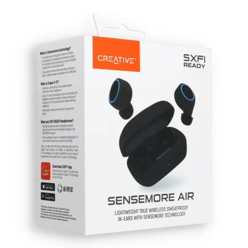Bezdrôtové slúchadlá Creative Sensemore Air čierne - 7