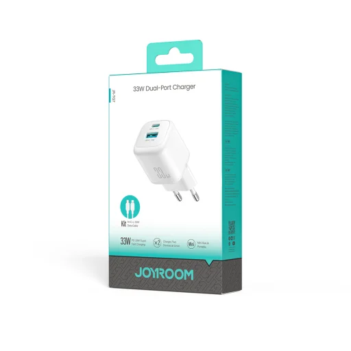 Joyroom JR-TG7 33W USB-A + USB-C sieťová nabíjačka s 30W USB-C - Lightning 1m káblom - biela - 8
