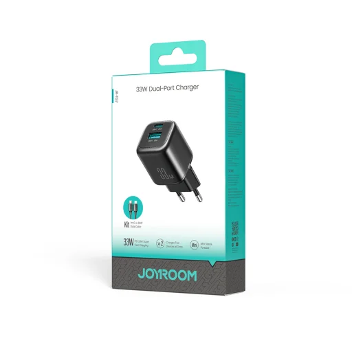 Joyroom JR-TG7 33W USB-A + USB-C sieťová nabíjačka s 30W USB-C - Lightning 1m káblom - čierna - 8