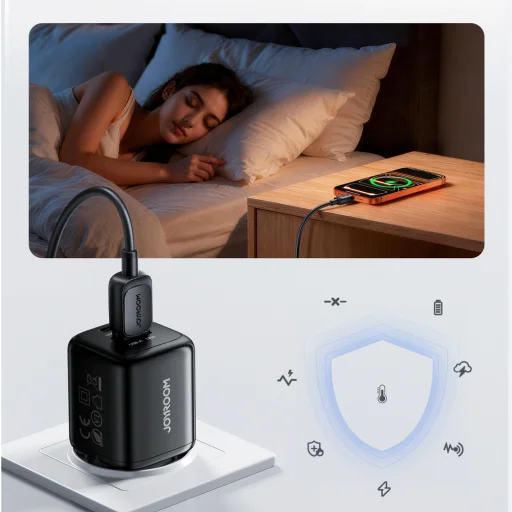 Joyroom JR-TG7 33W USB-A + USB-C sieťová nabíjačka - čierna - 9