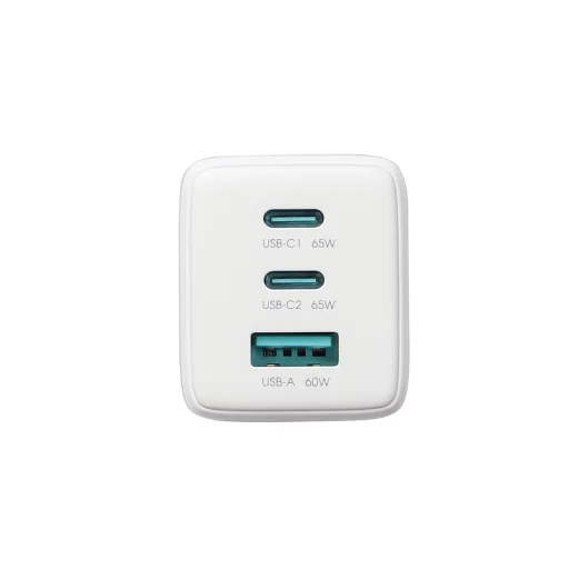 Joyroom JR-TG10 65W GaN 2x USB-C + USB-A sieťový nabíjací adaptér s káblom 100W USB-C - USB-C 1,2 m - biely - 5