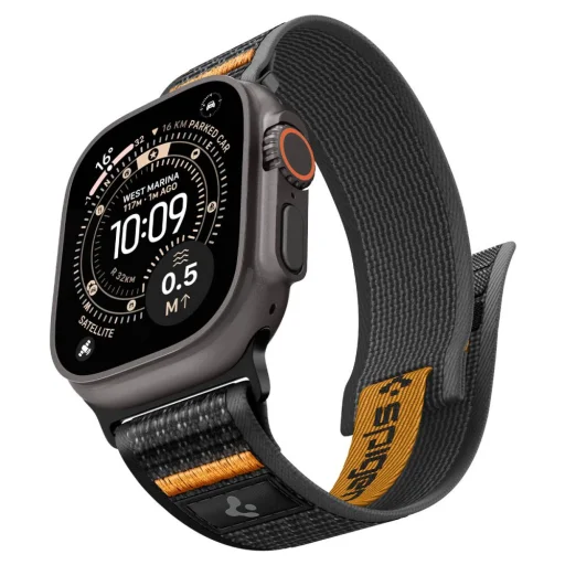 Apple Watch 8 / 9 / 10 / 11 / SE / Ultra (44 / 45 / 46 / 49 mm) Spigen Athlex Air 2 - Aktívna čierna / oranžová - 6