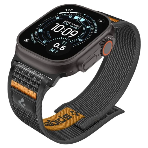 Apple Watch 8 / 9 / 10 / 11 / SE / Ultra (44 / 45 / 46 / 49 mm) Spigen Athlex Air 2 - Aktívna čierna / oranžová - 4