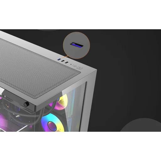 DarkFlash B275 PRO čierna počítačová skriňa (+6 ventilátorov) - 12