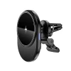 iPhone MagSafe autós légbefúvó tartó vezeték nélküli töltéssel ovális LED fekete thumbnail