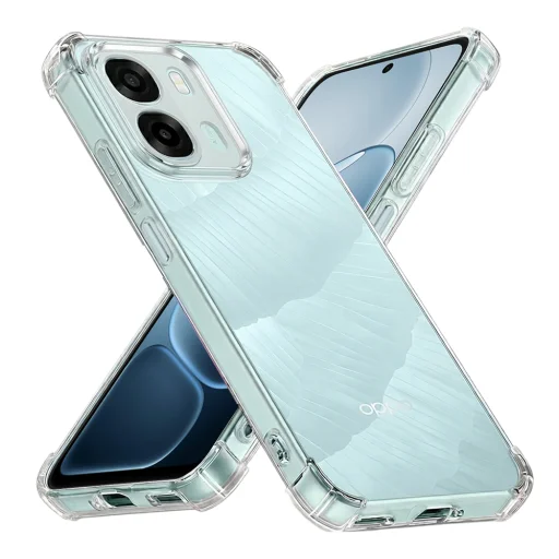 Techsuit - Ütésálló Átlátszó Szilikon Tok - Oppo A6x 4G / A6x 5G - Átlátszó tok - 1