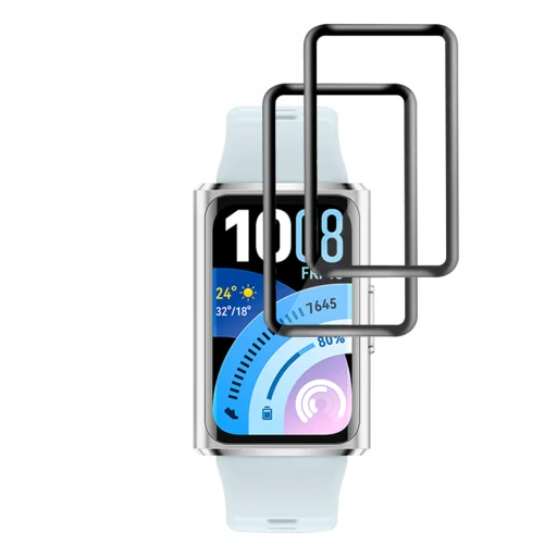 Techsuit - Nano Flex (2 ks) - Huawei Band 11 Pro - Čierne tvrdené sklo tvrdené sklo - 2