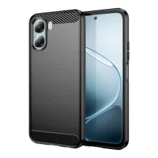 Techsuit - Carbon Silicone - Oppo A6x 4G / A6x 5G - čierne puzdro