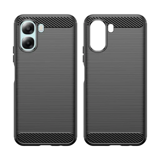 Techsuit - Carbon Silicone - Oppo A6x 4G / A6x 5G - čierne puzdro - 2