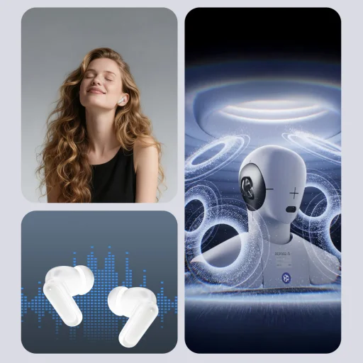 Blavec Bluetooth TWS Fülhallgató BW-08 Speak AI (BW08SA-W) fehér - 11