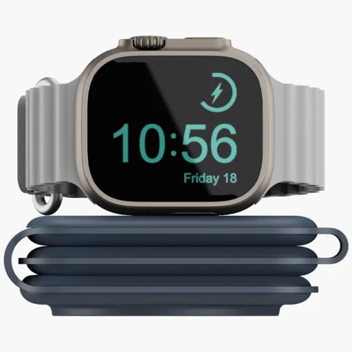 ENERGEA Bazic GoMag Trio Plus Kompaktná skladacia bezdrôtová nabíjačka 3 v 1 15W rýchle nabíjanie tmavomodrá - 4