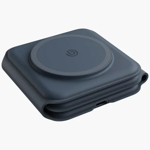 ENERGEA Bazic GoMag Trio Plus Kompaktná skladacia bezdrôtová nabíjačka 3 v 1 15W rýchle nabíjanie tmavomodrá - 5