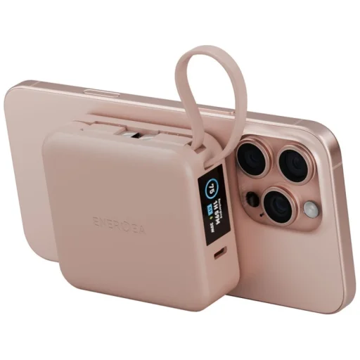 Energea MagPac Mini Plus 3C induktívna powerbanka 10000mAh MagSafe ružová - 4