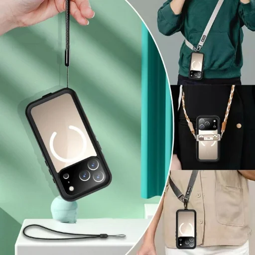 iPhone 17 Pro Max čierne vodotesné puzdro Shellbox DOT kompatibilné s MagSafe - 4