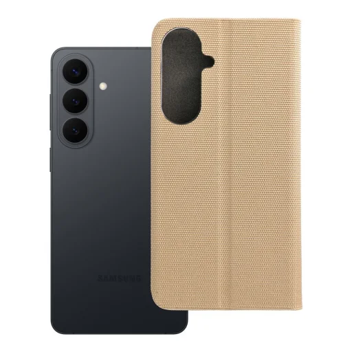 Samsung Galaxy S26 Plus SENSITIVE knižkové puzdro zlaté - 12