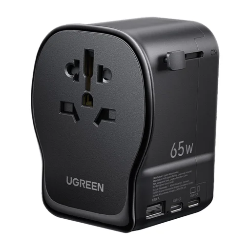 Ugreen S550 univerzálny cestovný adaptér, 2x USB-C, 1x USB-A, 65W - 1