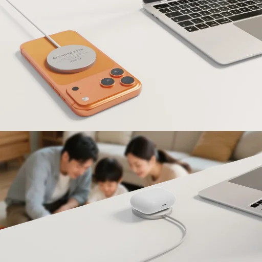 A50 Tech-protect Magnetická bezdrôtová nabíjačka MagSafe 25W Qi2.2 Biela - 6