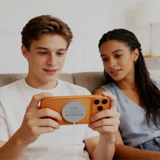 A50 Tech-protect Magnetická bezdrôtová nabíjačka MagSafe 25W Qi2.2 Biela - 7