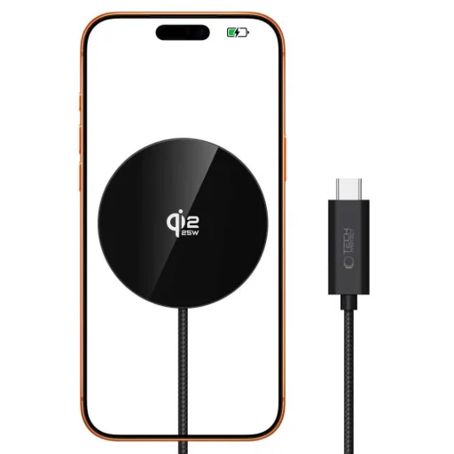 A50 Tech-protect Magnetická MagSafe bezdrôtová nabíjačka 25W Qi2.2 čierna - 2