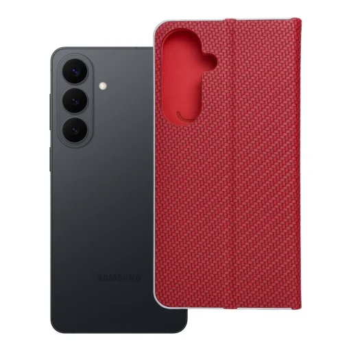 Samsung Galaxy S26 Plus tok, LUNA Book Carbon piros - 15