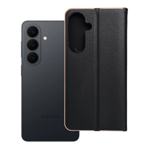 Samsung Galaxy S26 Plus tok LUNA Book Arany fekete - 10