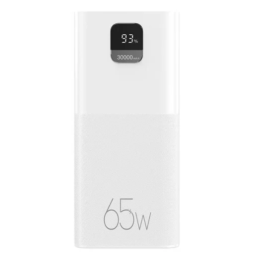 USAMS Powerbank PB68 30000mAh 65W QC3.0+PD Rýchle nabíjanie + USB-C/USB-C kábel 100W biela - 2
