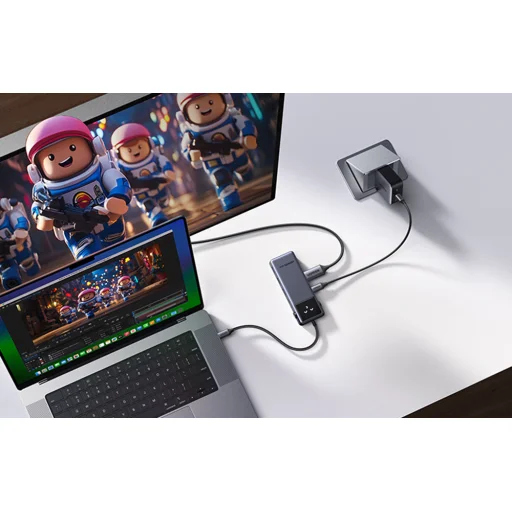 CM889 6 az 1-ben USB-C Hub HDMI 4K 3xUSB PD 100W - 17