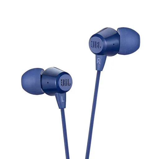 JBL T50HI 360 káblové slúchadlá s mikrofónom, Jack 3,5 mm, modré - 1