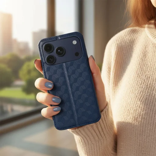 iPhone 17 Pro Cubic Book modré puzdro - 6