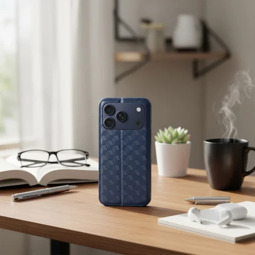 iPhone 17 Pro Cubic Book modré puzdro - 7