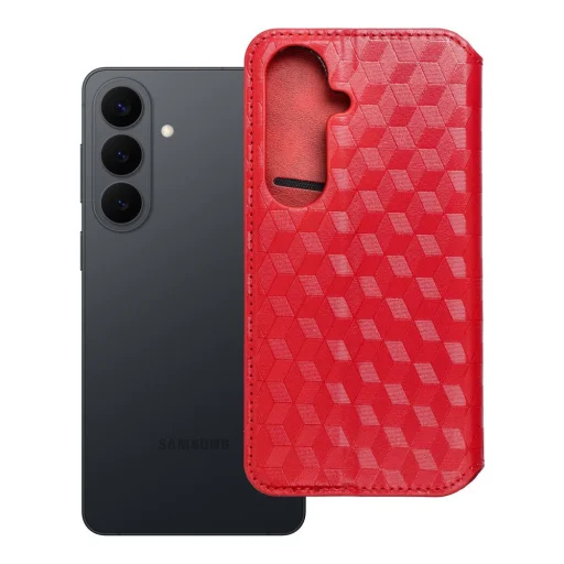 Samsung Galaxy S26 puzdro Flip Case Cubic Book červené - 11