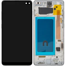 LCD displej modul pre Samsung Galaxy S10+ G975, Aftermarket, strieborný