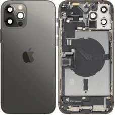 Akkumulátor fedő / hátlap középső kerettel Apple iPhone 12 Pro Max készülékhez, teljes alkatrészek, Grafit, bontott (A osztály)