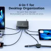 Tech-protect DC240W-GaN 6-portová stolná nabíjačka PD 240W / QC3.0 čierna thumbnail
